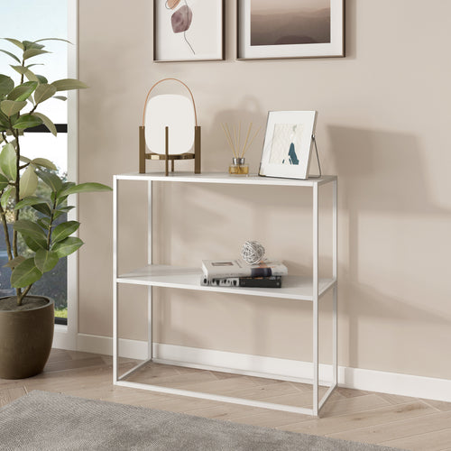 Konsolentisch Strömstad 80x80x26cm aus Stahl [en.casa] - premiumXL