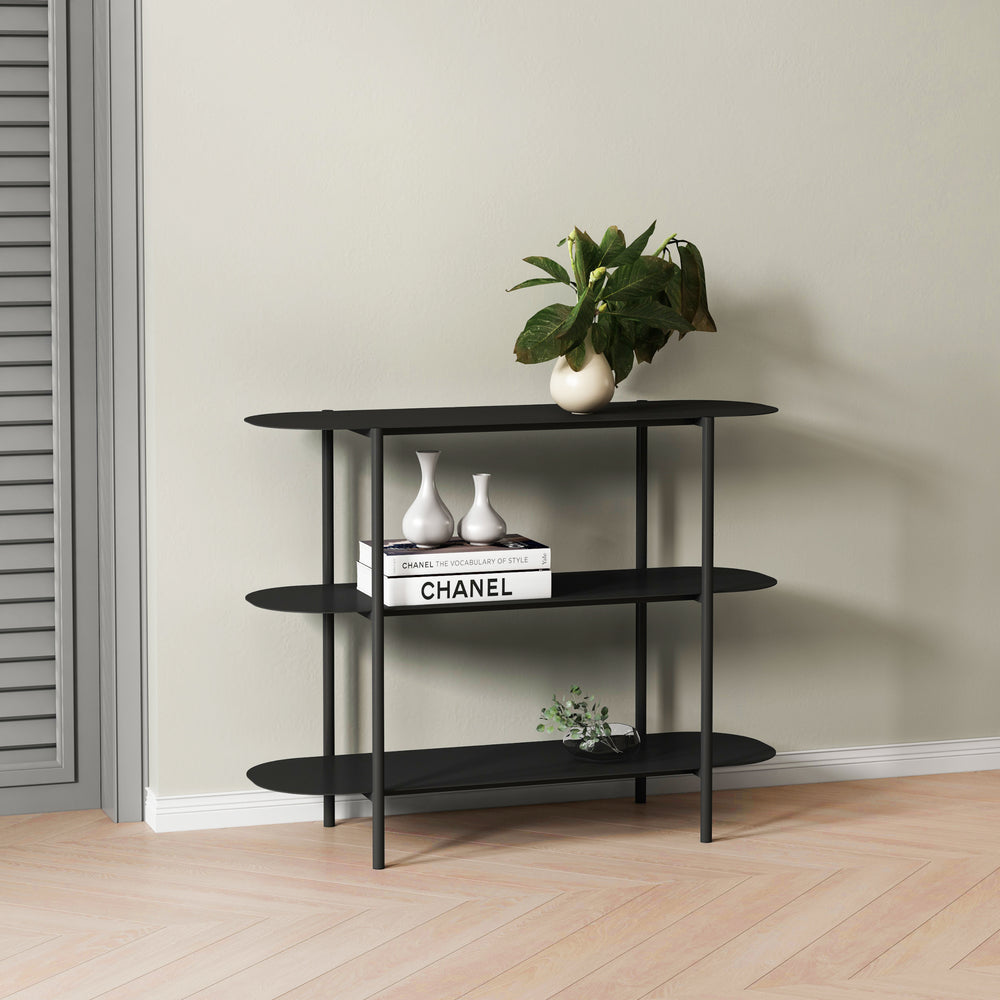 Konsolentisch Enebakk 70x90x32cm Schwarz, matt [en.casa] - premiumXL