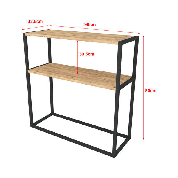 Masa consola cu raft Hemsedal 90x90x33,5 cm [en.casa]