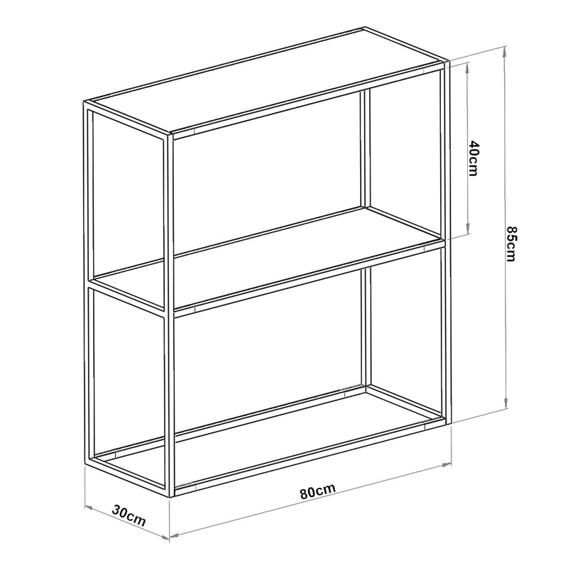 Schiță cotată Masa consola Konnevesi 85x80x30cm [en.casa]