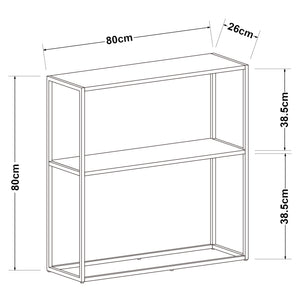 Masa consola Stromstad 80x80x26 cm otel  [en.casa]
