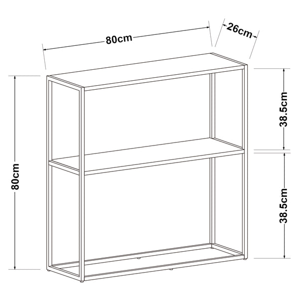 Masa consola Stromstad 80x80x26 cm otel  [en.casa]