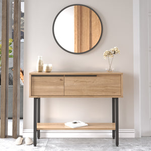 Masa consola cu 2 usi rabatabile si 1 raft Vesanto 100x29,5x76cm [en.casa]