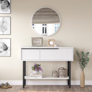 Masa consola cu 2 usi rabatabile si 1 raft Vesanto 100x29,5x76cm [en.casa]