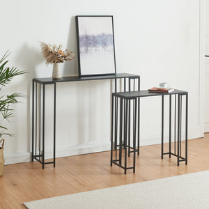Konsolentisch Ørsta 2er Set Schwarz [en.casa] - premiumXL