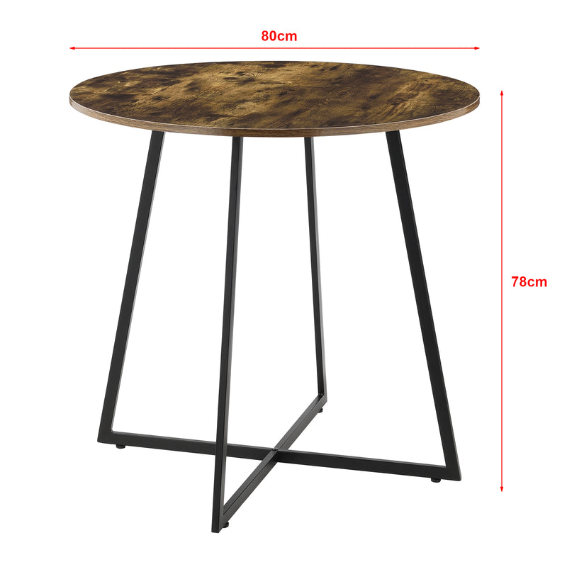 Schiță cotată Masa bucatarie Vaggeryd 78 x 80 cm forma rotunda culori diferite [en.casa] 
