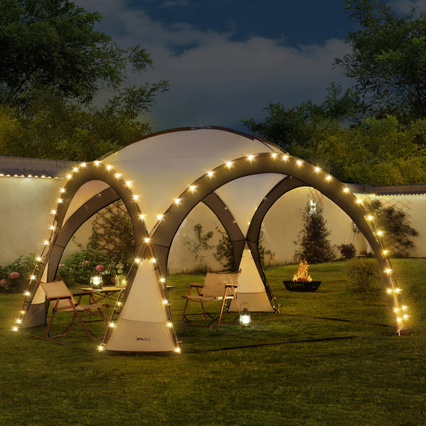 Pavilion gradina Grastorp cu iluminat LED culori diferite [pro.tec]
