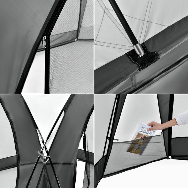 Pavilion gradina Grastorp cu iluminat LED culori diferite [pro.tec]