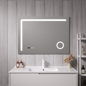 LED - Badspiegel Chambave Silberfarben in versch. Größen [pro.tec] - premiumXL