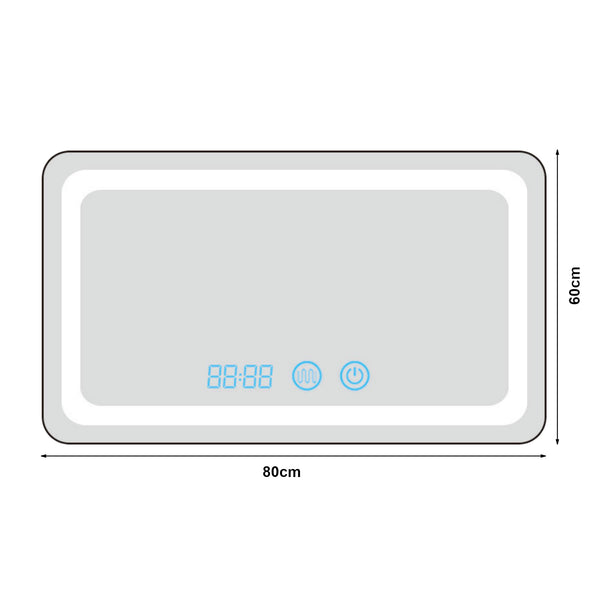 Oglinda baie Casoli LED argintiu masuri diferite [pro.tec]