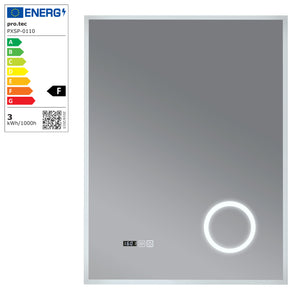 Oglinda baie Lizzano alb LED masuri diferite [pro.tec]