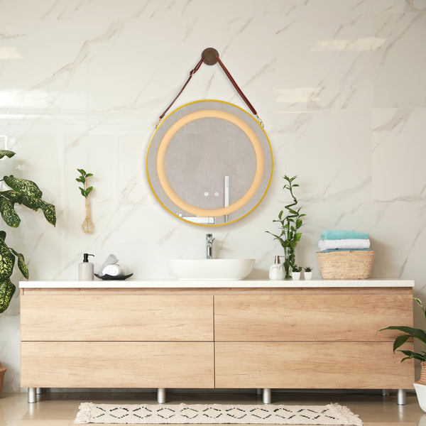 Oglinda baie Picerno auriu cu LED masuri diferite [pro.tec]