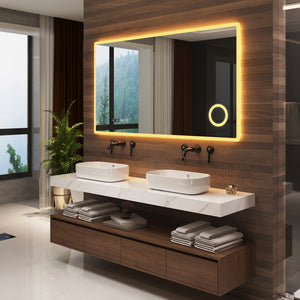 Oglinda baie Racale alb cu LED masuri diferite [pro.tec]