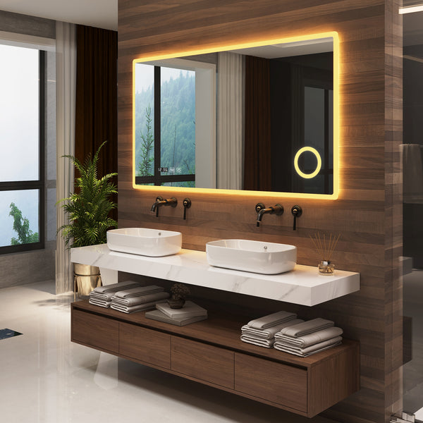Oglinda baie Racale alb cu LED masuri diferite [pro.tec]