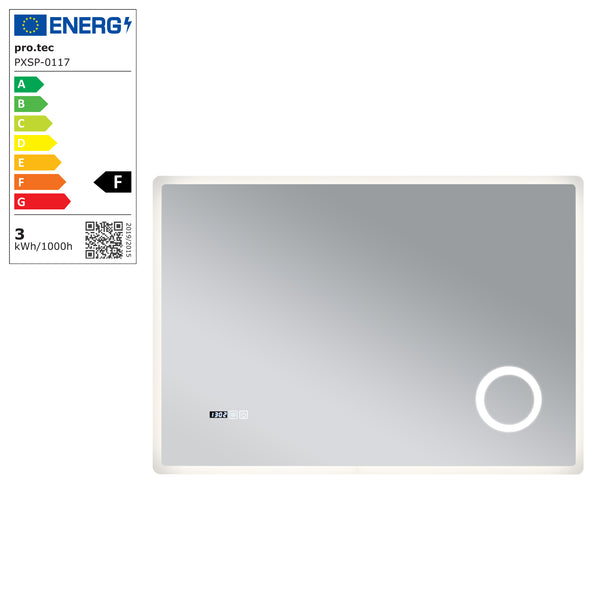 Oglinda baie Racale alb cu LED masuri diferite [pro.tec]