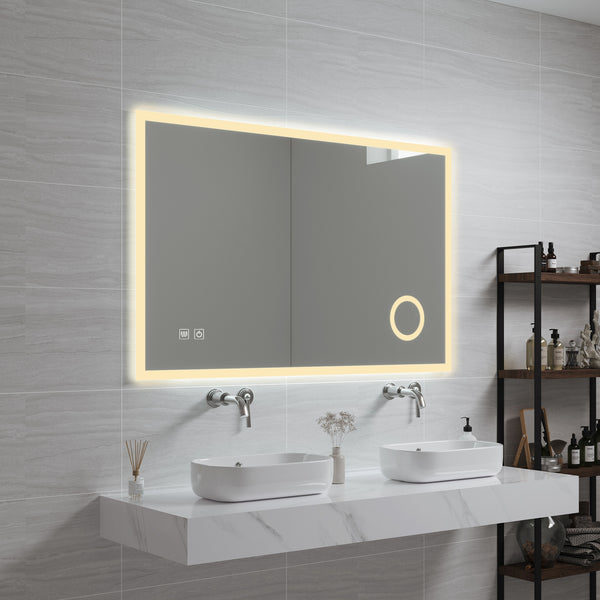 Oglinda baie Scafa alb cu LED masuri diferite [pro.tec]