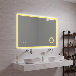Oglinda baie Scafa alb cu LED masuri diferite [pro.tec]