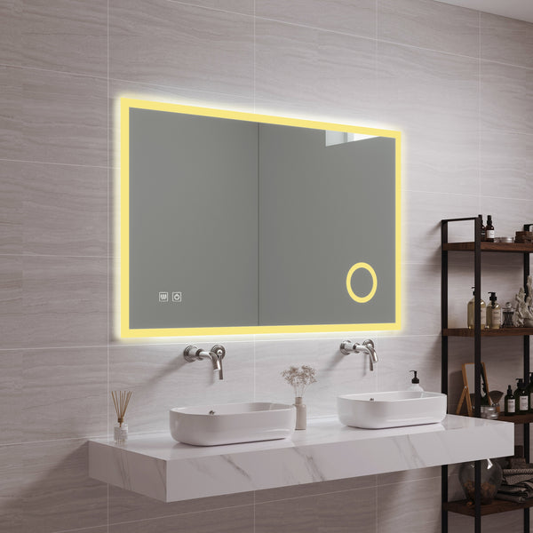 Oglinda baie Scafa alb cu LED masuri diferite [pro.tec]
