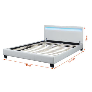 Pat tapitat Paris cu saltea si LED masuri si culori diferite Corium