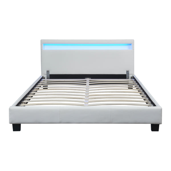 Pat tapitat Paris cu saltea si LED masuri si culori diferite Corium