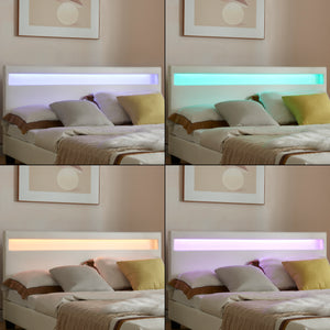 Pat tapitat Paris cu saltea si LED masuri si culori diferite Corium