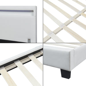 Pat tapitat Paris cu saltea si LED masuri si culori diferite Corium