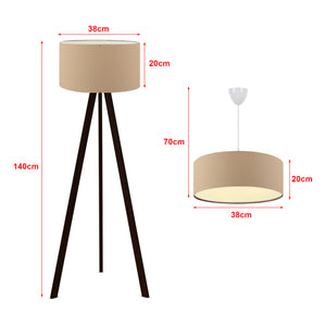Set lampadar + lustra Scunthorpe 1 x E27 fiecare max 20W [lux.pro]