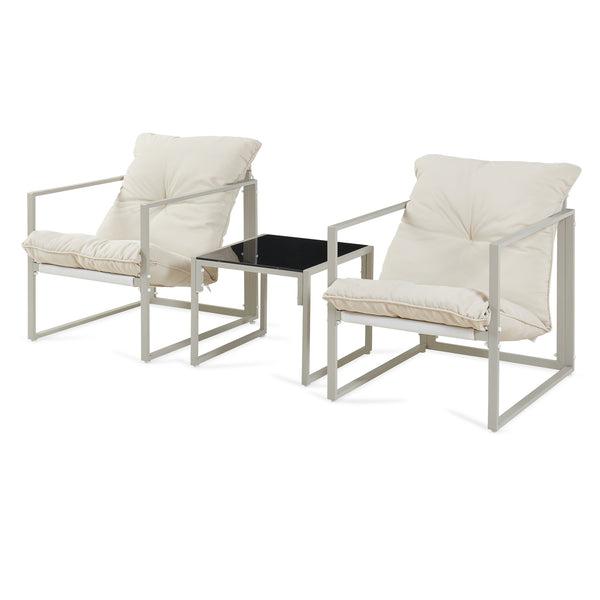 Set 3 piese mobilier gradina 1 masa si 2 fotolii Karg [casa.pro]