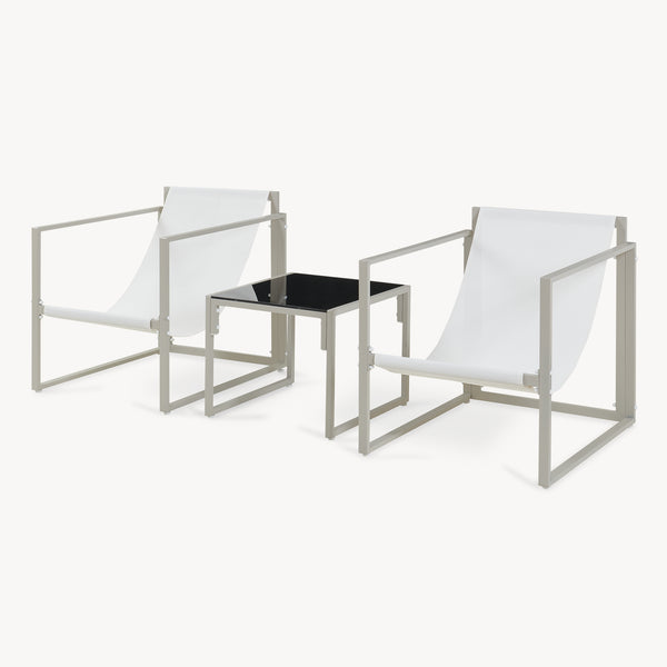 Set 3 piese mobilier gradina 1 masa si 2 fotolii Karg [casa.pro]