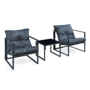 Set 3 piese mobilier gradina 1 masa si 2 fotolii Karg [casa.pro]