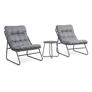 Set masa rotunda si 2 fotolii pentru gradina Karg [casa.pro]