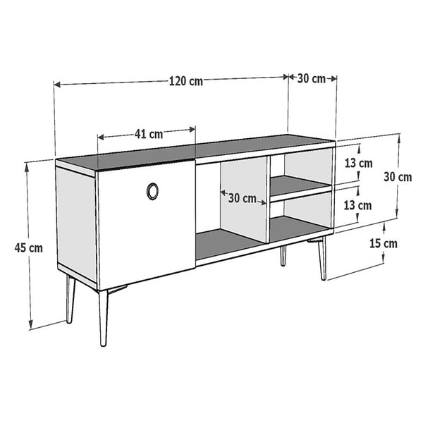 Măsuță TV Nannestad 45x120x30 cm în diferite culori [en.casa]