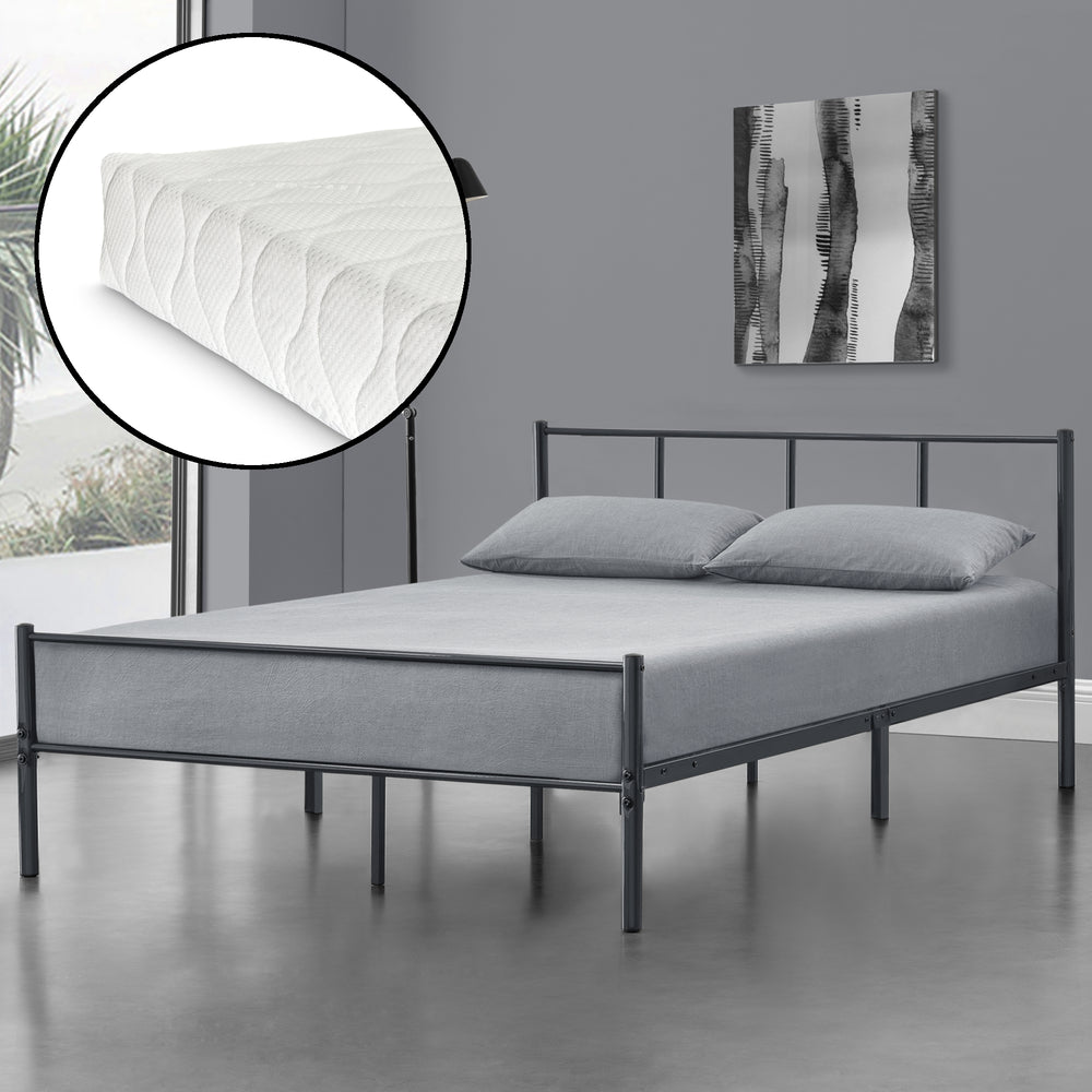 Metallbett Laos mit Kaltschaummatratze in versch. Farben und Größen en.casa - premiumXL