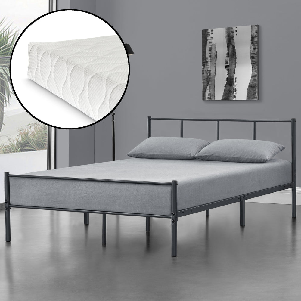 Metallbett Laos mit Kaltschaummatratze in versch. Farben und Größen en.casa - premiumXL