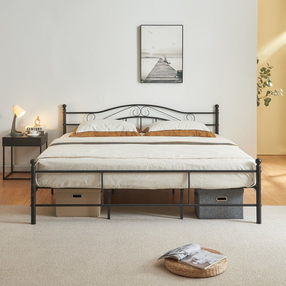 Metallbett Florenz mit Matratze [en.casa] - premiumXL