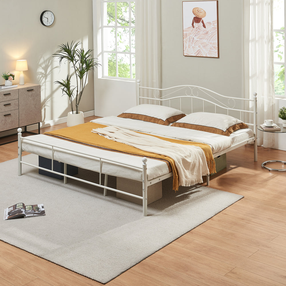 Metallbett Florenz mit Matratze [en.casa] - premiumXL