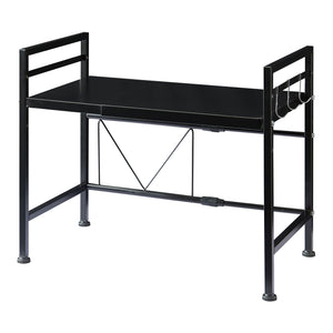 Raft microunde Sorsele metal negru [en.casa]