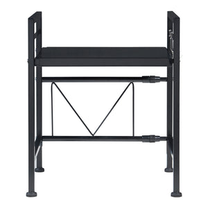 Raft microunde Sorsele metal negru [en.casa]