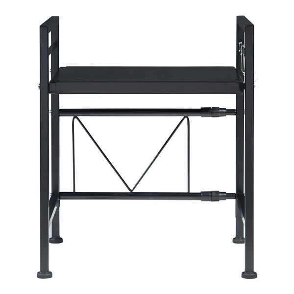 Raft microunde Sorsele metal negru [en.casa]