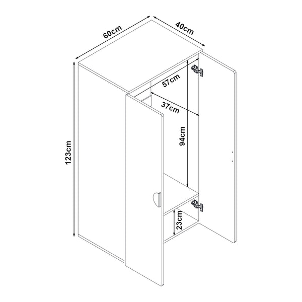 Dulap haine copii Sandnes 123x60x40 cm [en.casa]