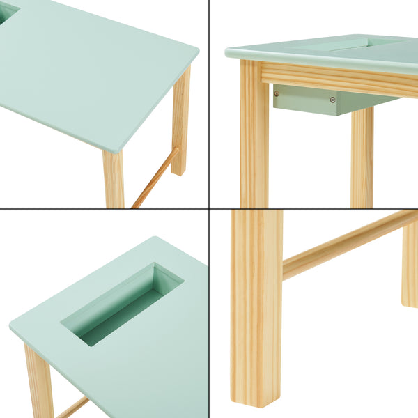 Set masa cu scaun copii design cu compartiment depozitare Skjåk [en.casa]