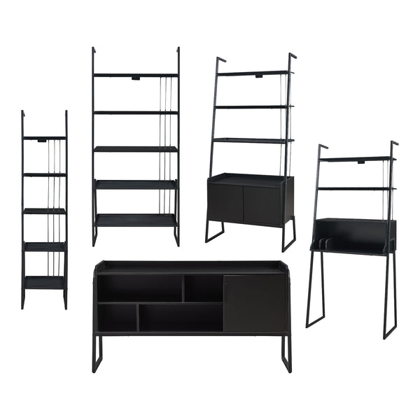 Set rafturi Storfjord negru [en.casa]