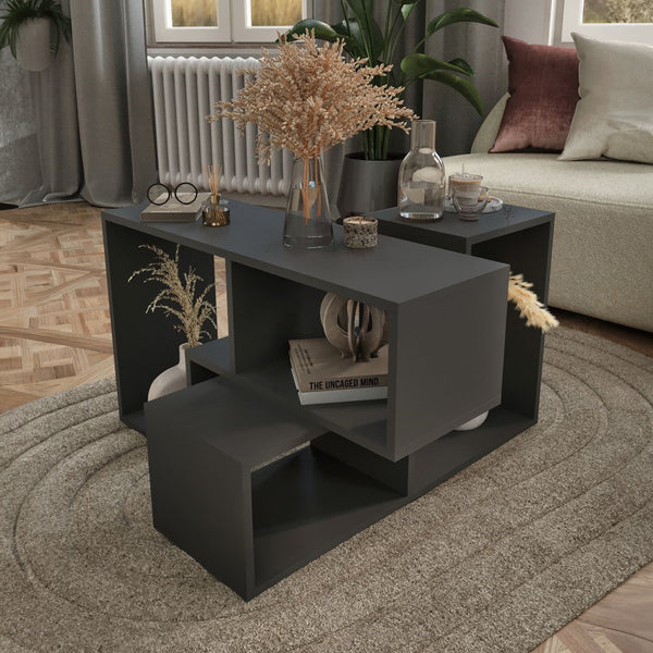 Set 2 buc mobilier modular Hustersurd 91,5x54 x30 cm pal [en.casa]