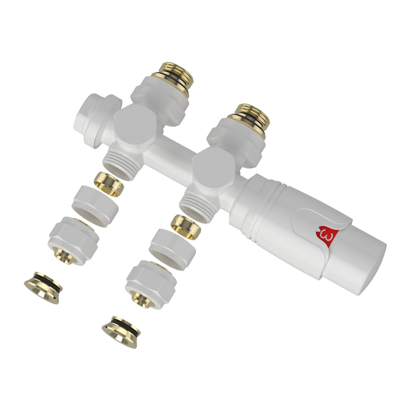 Schiță cotată Ansamblu conector multibloc cu 6 cai Gloppen culori diferite [neu.haus]