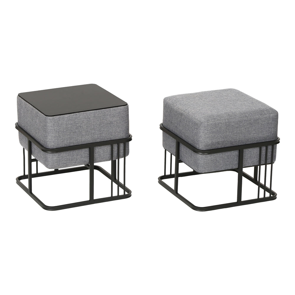 Set 2 buc taburet multifunctional stivuibil Tas [en.casa]