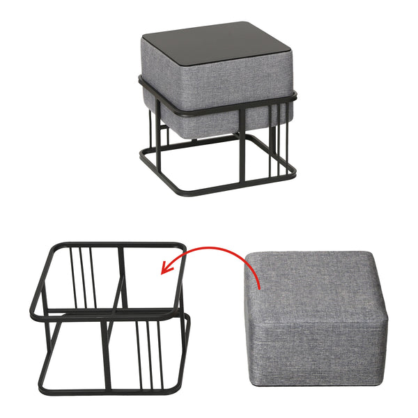 Set 2 buc taburet multifunctional stivuibil Tas [en.casa]