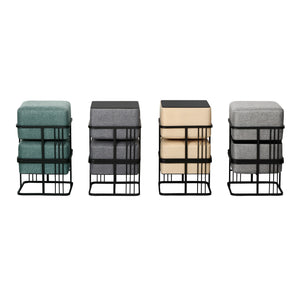 Set 2 buc taburet multifunctional stivuibil Tas [en.casa]