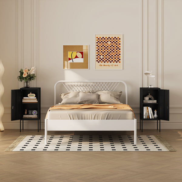 Set 2 noptiere Hausjärvi R+L 82x35x35 cm otel [en.casa]