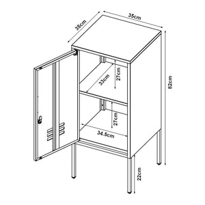 Set 2 noptiere Hausjärvi R+L 82x35x35 cm otel [en.casa]