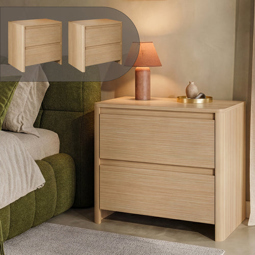 Noptiere Takranmaa set de 2 bucăți 54x60x40 cm aspect stejar [en.casa]